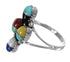 Silver Multicolor Southwestern Ring Size 5-1/4 YX70915